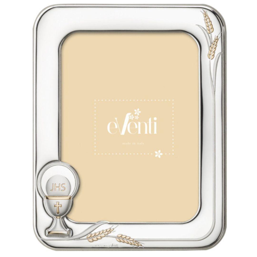 Conjunto de Cubiertos y Marco de Fotos 10x15 para Comunión - Elegancia y Recuerdo Especial