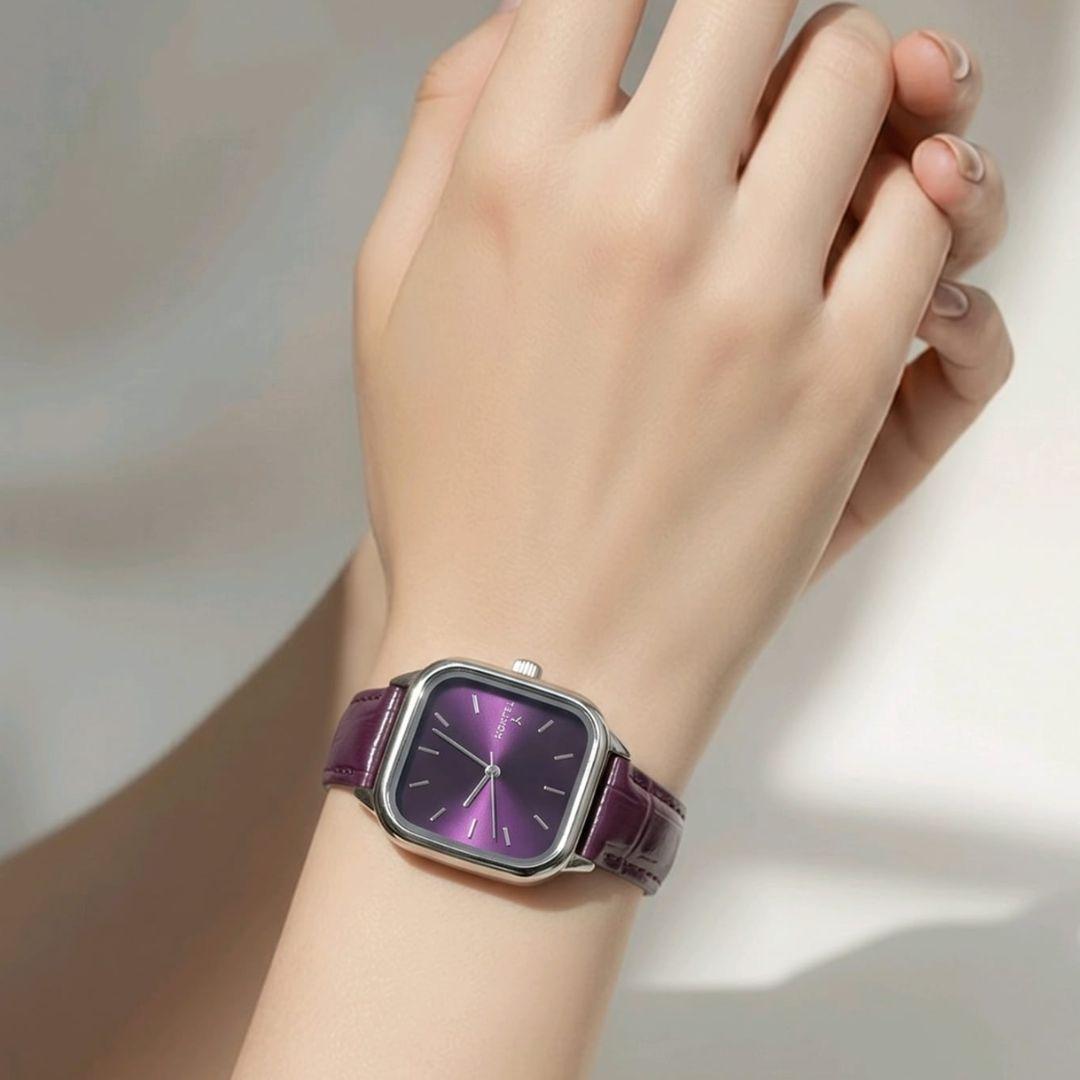 Reloj Nowley Mujer Esfera Burdeos – Estilo Elegante en Acero y Piel