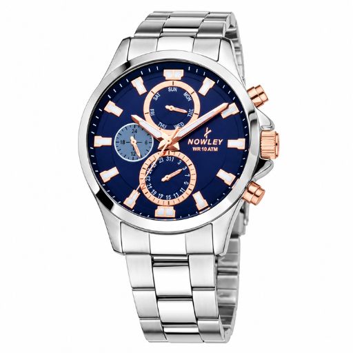 Reloj Nowley Hombre 8-7169-0-4 de Acero con Esfera Azul