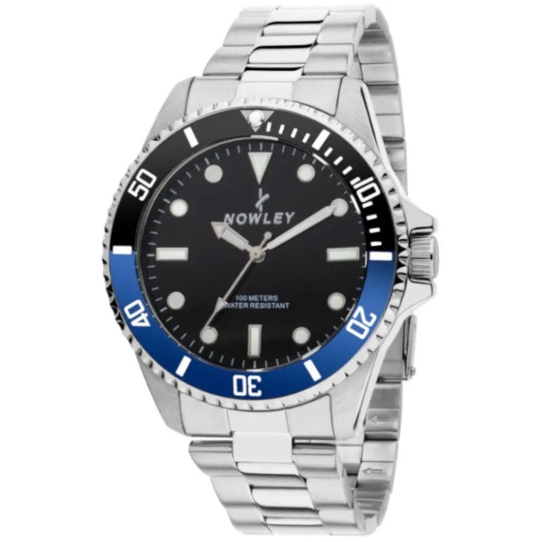 Reloj Nowley Hombre Acero Negro y Azul