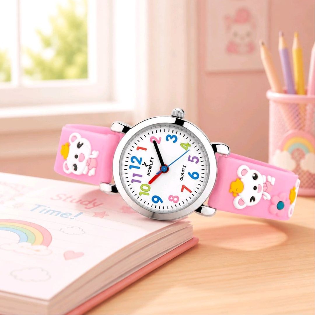 Reloj Nowley Infantil Rosa con Animalitos 3D