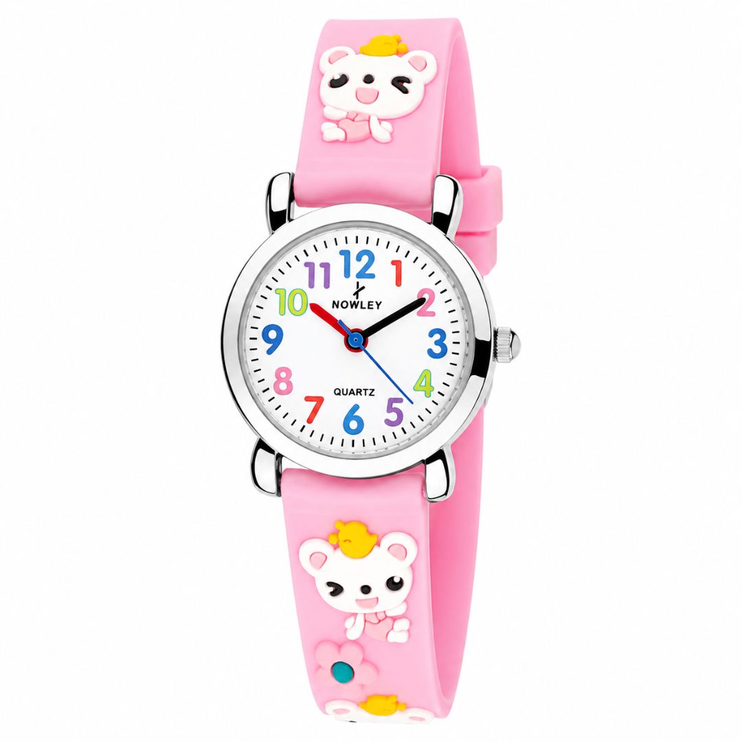 Reloj Nowley Infantil Rosa con Animalitos 3D