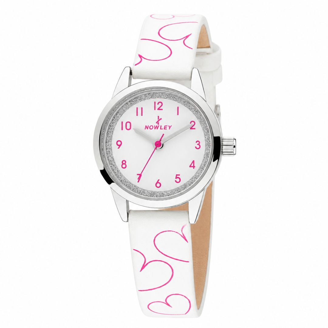 Reloj Nowley Juvenil Blanco con Corazones
