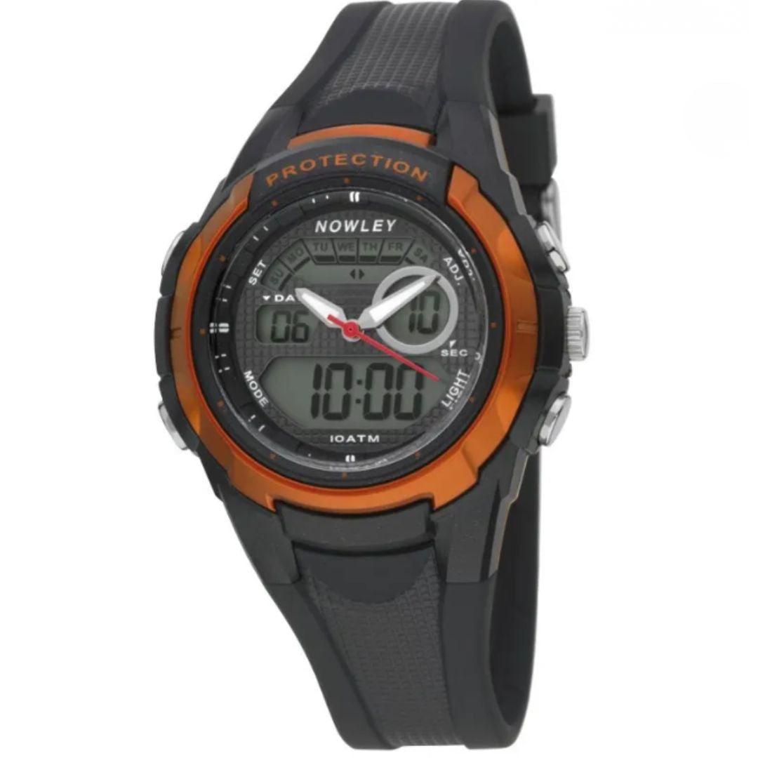 Reloj Nowley Niño Sport Negro y Naranja