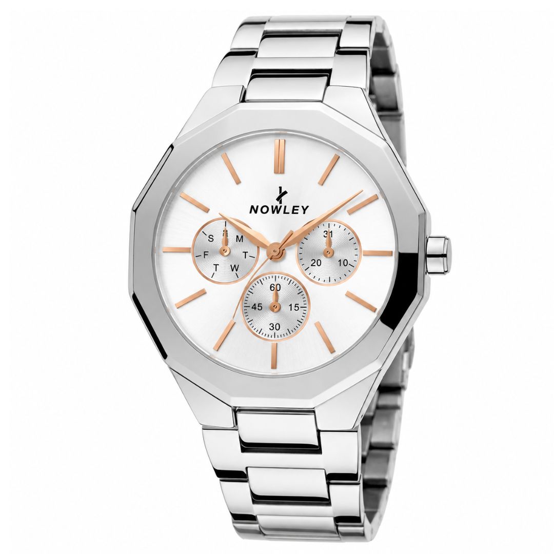 Reloj Nowley Prisma Hombre Acero Plateado