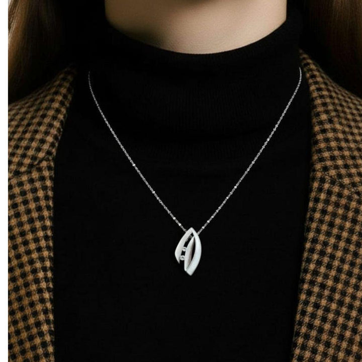 Lágrima con circonitas collar de plata 925