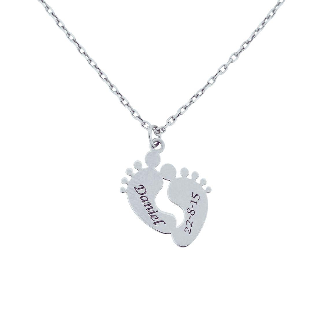 Collar personalizado de plata PIES BEBÉ