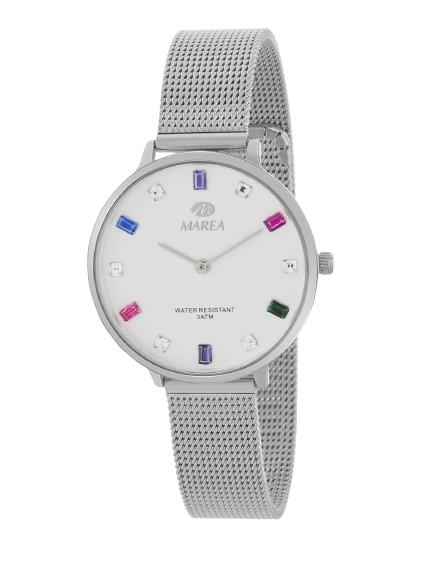 Reloj Marea Mujer con Caja y Brazalete de Acero y Esfera Blanca