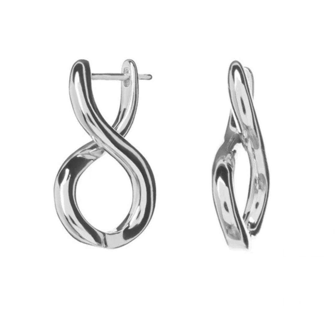 Pendientes lisos de plata Lineargent