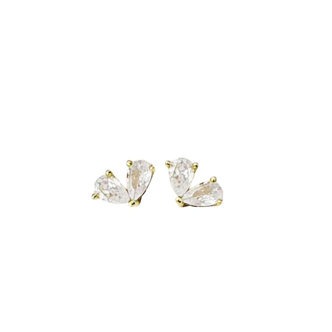 Pendientes Secundarios de Plata 925 con Circonitas – Diseño Minimalista