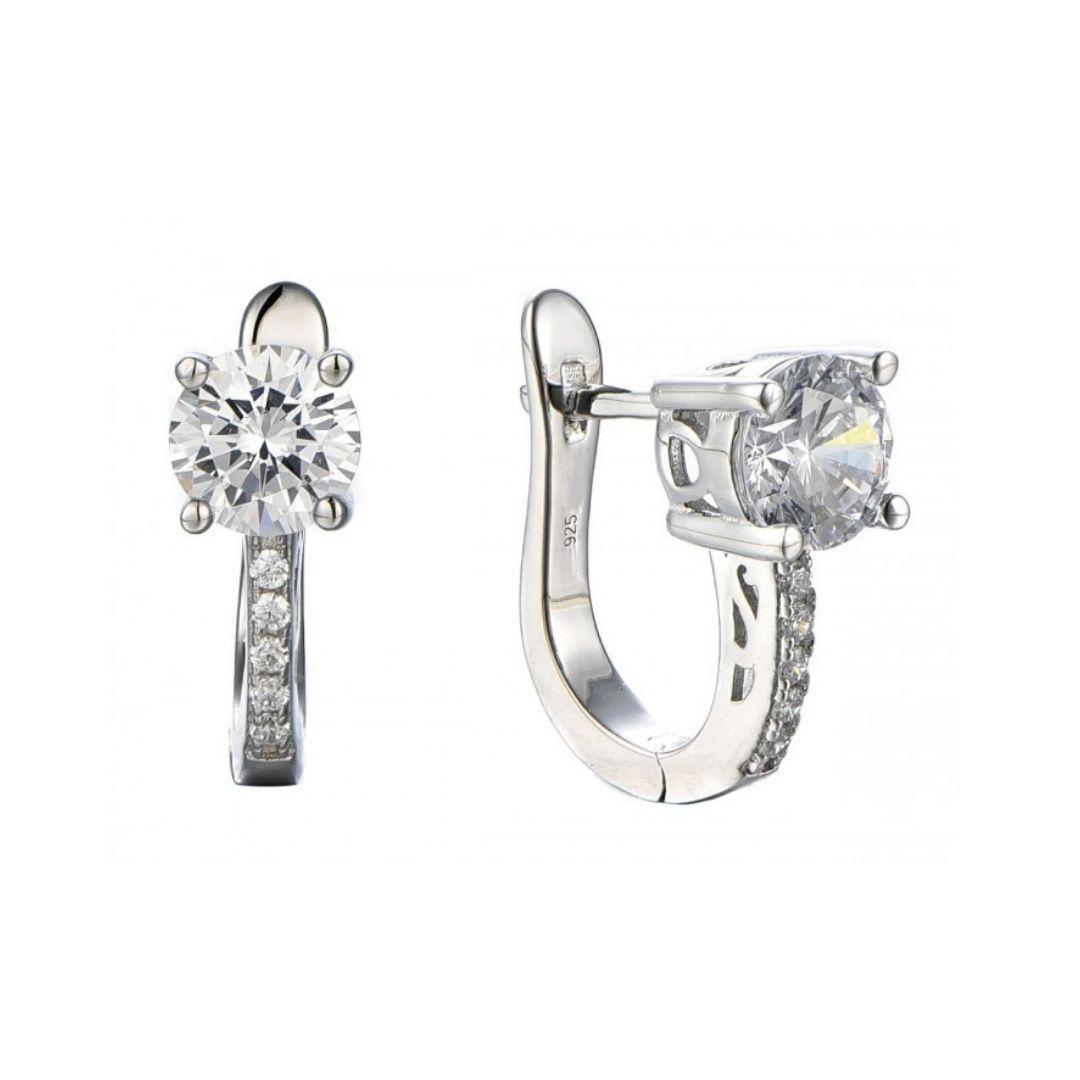 Pendientes plata zirconia Brizzling