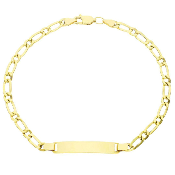 Pulsera oro con placa de eslabón de 20.5 cm